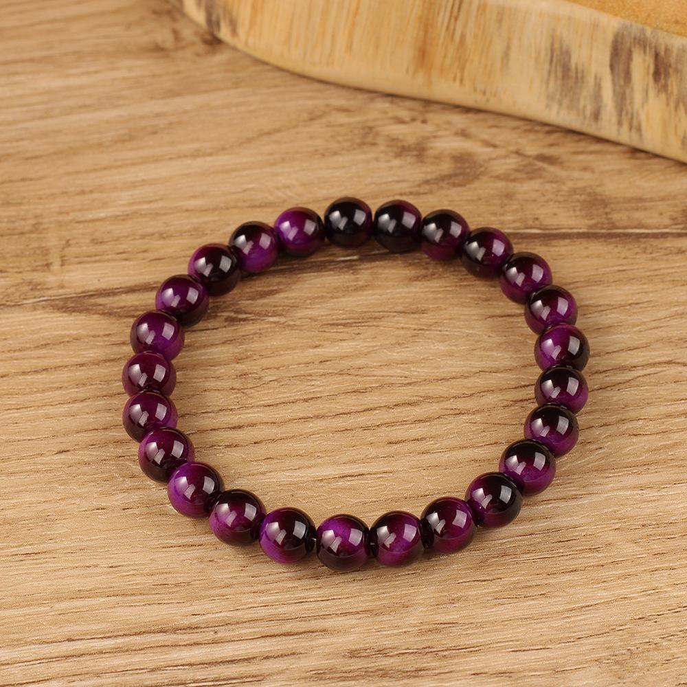 Festive Gifts Purple Garnet Beaded Bracelet Elegant Fashion Jewelry For Women Daily Wear Gift