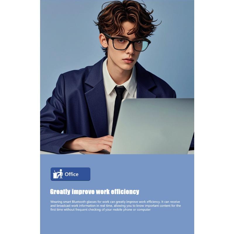 Smart glasses, Bluetooth glasses blue light lenses magnetic sunglasses UV resistant listening to music and making calls