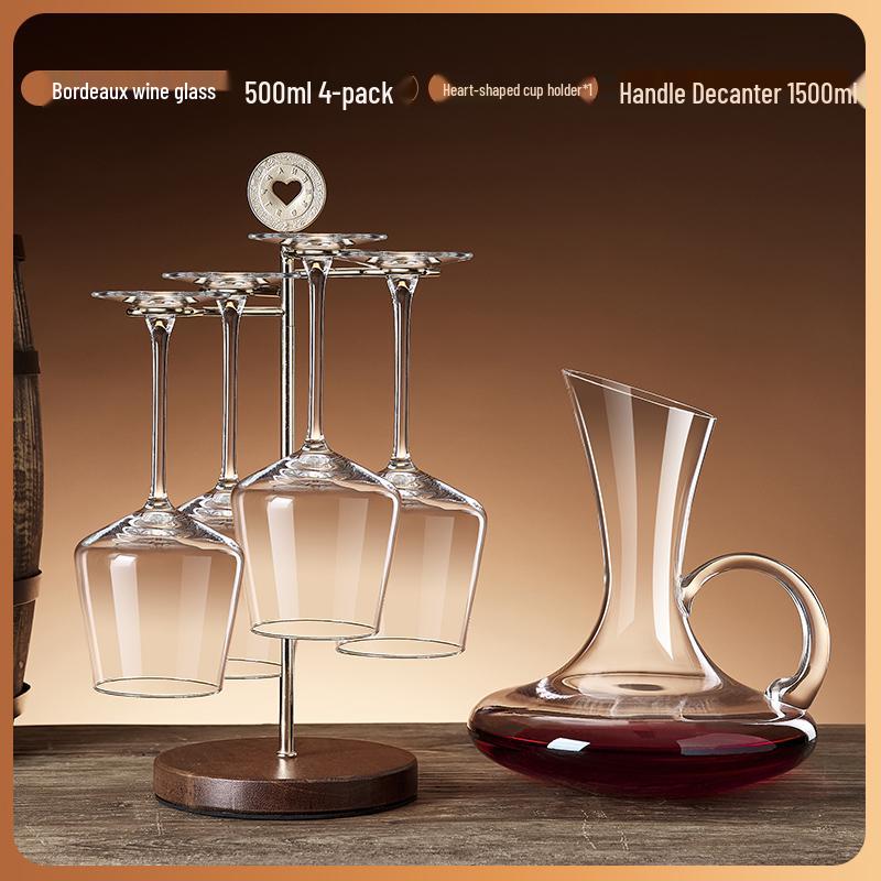 Creative Red Wine Glass Hanging Rack for Living Room Cabinets - Display and Storage Shelf with Ornaments