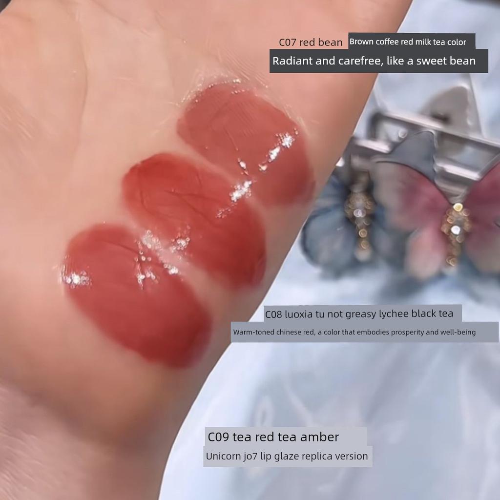 Flower Knows Butterfly Cloud Shoulder Solid Lip Glaze, Film-Forming Mirror Finish, Non-Sticky, Natural Makeup, Brightens Complexion, Everyday Lipstick