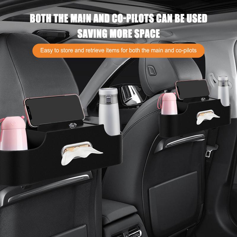 Car Storage Organizer Car Headrest Rear Seat Storage Box Multipurpose Automobile Backseat Cup Holder For Tissues Keys Phone