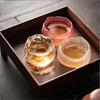 Japanese Style Glazed Glass Teacup Set