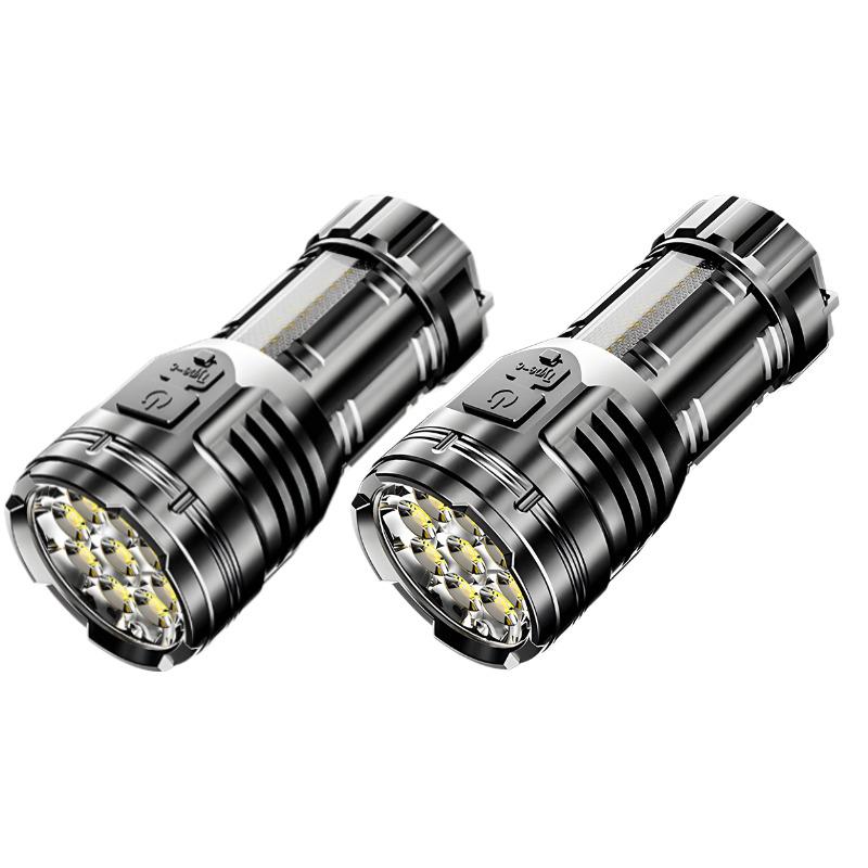 Strong Magnetic Flashlight High Power LED Flashlight USB Rechargeable COB Waterproof Portable Mini Lighting Lamp Camping Flash