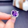 Colored Jewelry, Imitation Natural Topaz Amethyst Citrine Olivine Red Pomegranate Ring
