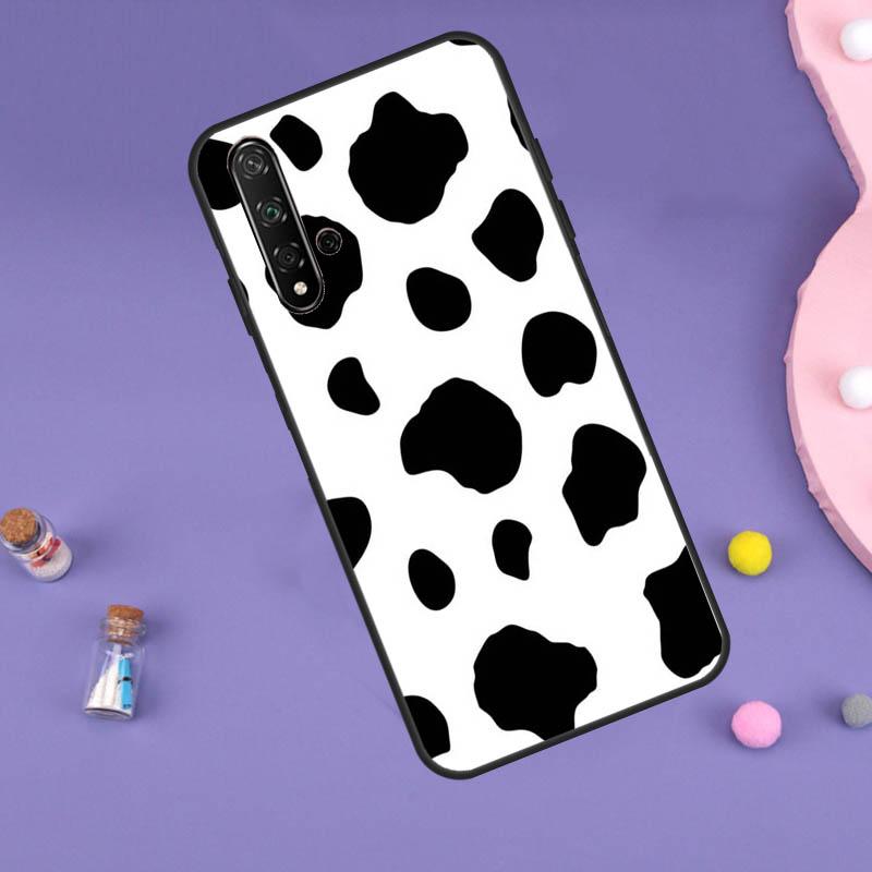 White Black Cow Print For Huawei Nova 10 9 SE 3i 7i 8i 11i 12i Y60 Y61 Y70 Y72 Y73 Y90 Y91 P20 P30 P40 Lite Case