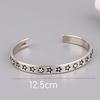 Silver Color Opening Bracelets Star Pattern Bangle Fashion Men Bracelets  Jewelry Gift