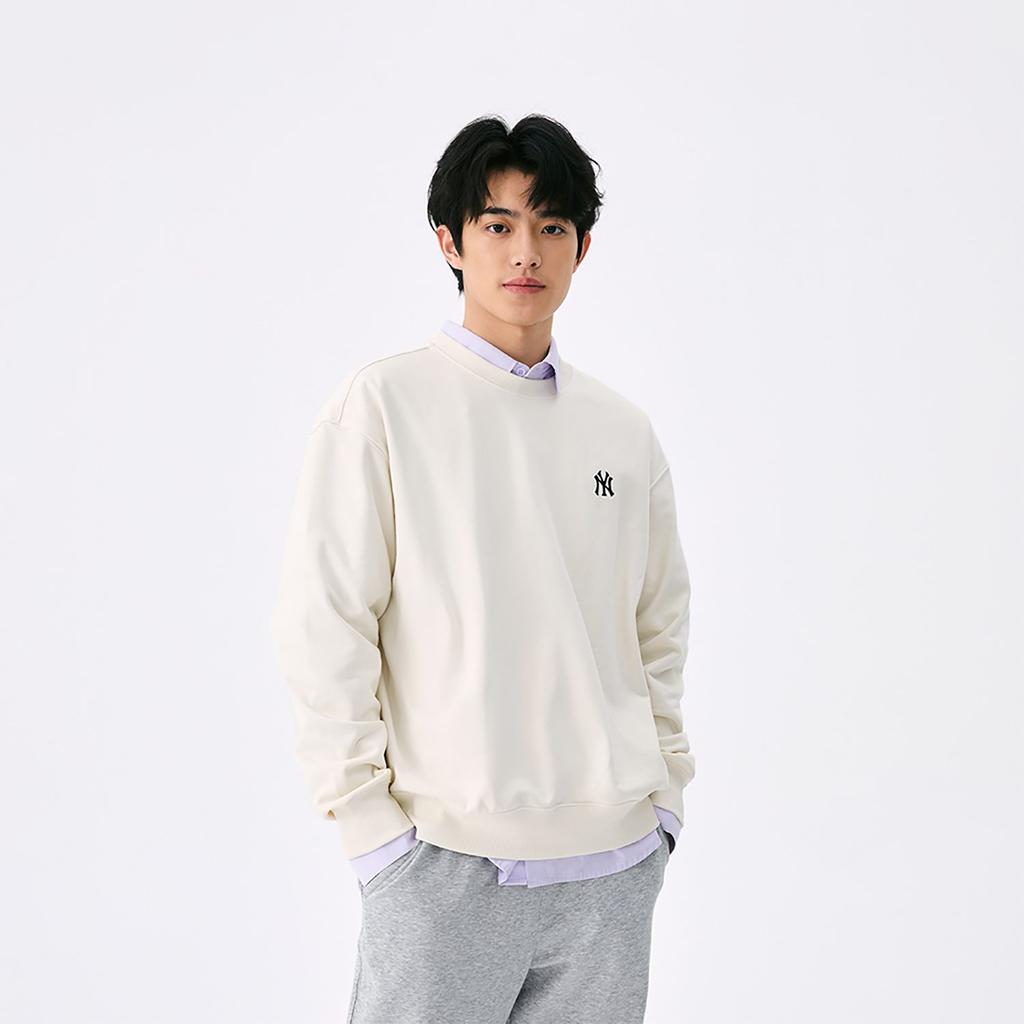 MLB New York Yankees Basic Collection SS25 Sweatshirt Unisex Cream 3AMTB0151-50CRS