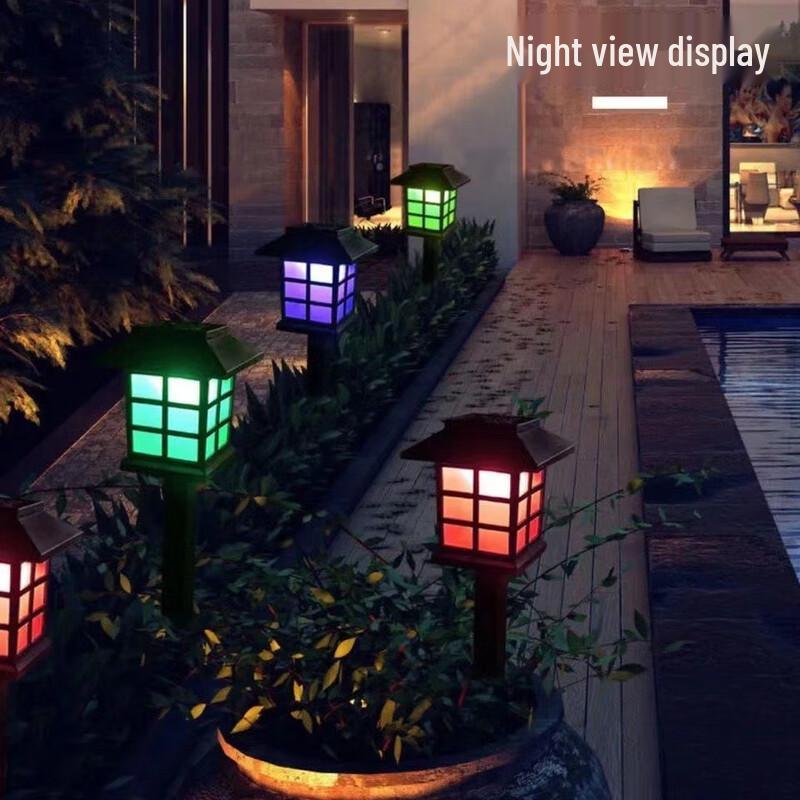 Solar Powered Small House Garden Lights