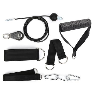 Fitness DIY Pulley Rope Arm Strength Triceps Cable with Wheel Accessory Fitness Kit