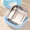 Adult Bento Box Food Grade Stainless Steel Lunch Container Two Stackable Leak-Proof Compartments Microwave Dishwasher Safe Lunch