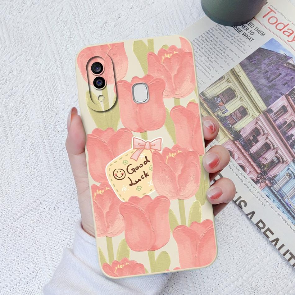 Case For Samsung Galaxy A30 A30S Artistic Style Soft Smooth Liquid Silicone Camera Protective Back Cover For Samsung A30S Funda