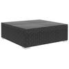 5 Piece Garden Lounge Set with Cushions Poly Rattan Black