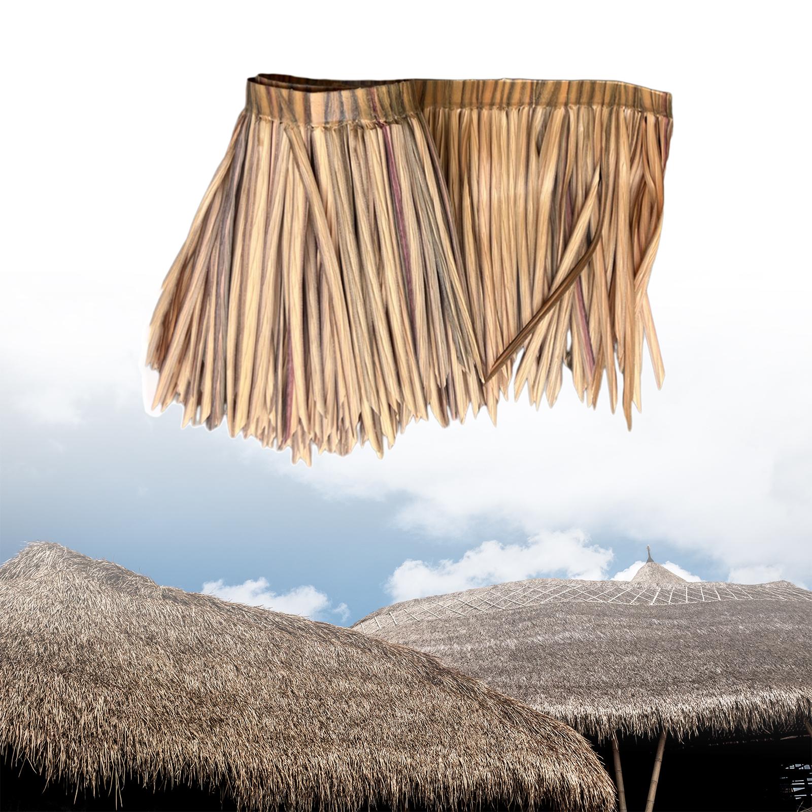 

Artificial Straw Roof Thatch Stylish Sturdy Exquisite Workmanship Decorative for Garden Patio Decor Indoor Outdoor Themed Roofs