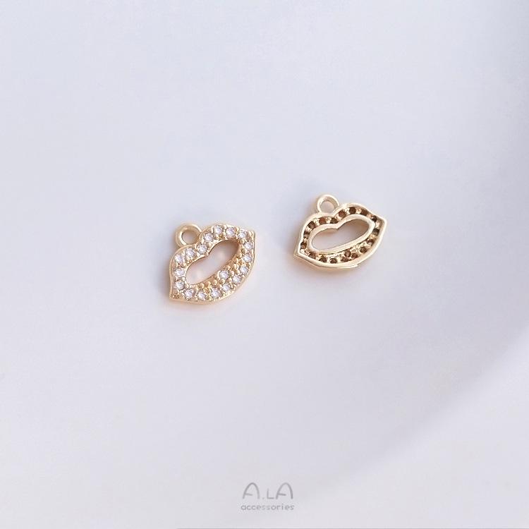 14K Gold-Filled Micro-Pave Zircon Small Charms: Girl's Business Trip Series - Handbag, Perfume, Dress, Crown DIY Pendant