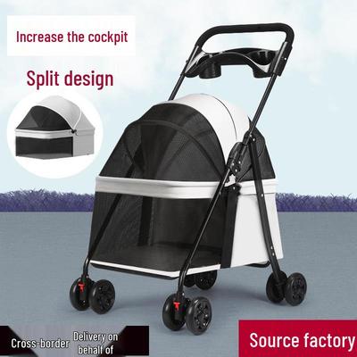 Lightweight Folding Pet Stroller for Cats & Small Dogs