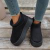 2025 Neue Damen Schneestiefel Lässig zum Hineinschlüpfen Wolle Warm Indoor Marke Elegant Winter Kaschmir Warme Stiefel Flache Übergröße Schuhe
