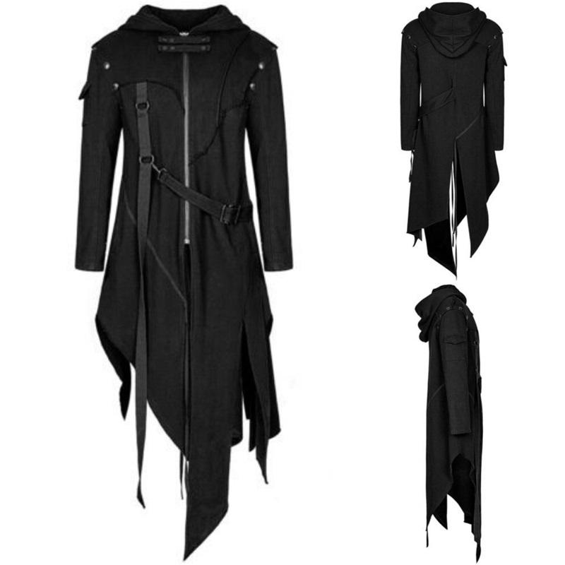 Halloween COS Costume Jacket Irregular Windbreaker Men's Long Jacket Gorgeous And Elegant British Style