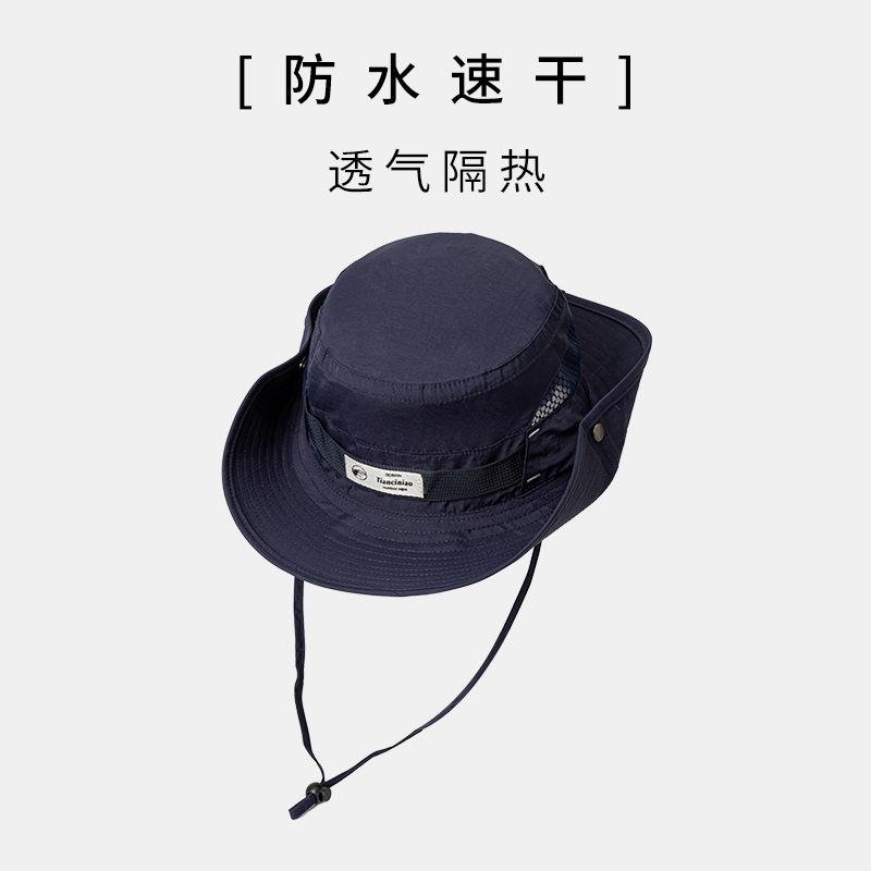 

Капелюх для скелелазіння на відкритому повітрі, жіночий, літній, західний, ковбойський, скелелазіння, піший туризм, пустеля, що швидко висихає, капелюх із відром, сонцезахисний капелюх, чоловічий Average size 55-60cm adjustable (unisex couples) Темно-сині