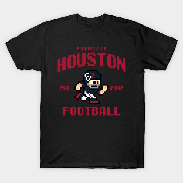 

Men Black Print T-shirt Property Of Houston Texans Football - Kalamazoo #152 No-Cut Transfer Paper Print Cotton Tshirt S чорний