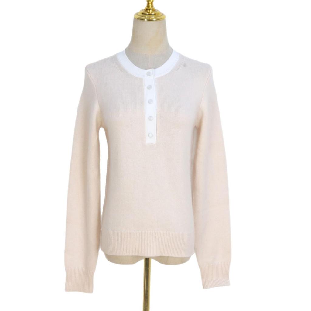 S Family French Chic Long Sleeve Knit Top: Minimalist Spring/Autumn Round Neck Shirt