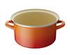 Le Creuset EOS Casserole, 20cm, Orange, Cast Iron, Enamel, Gas/Induction Compatible [Official Japanese Product]