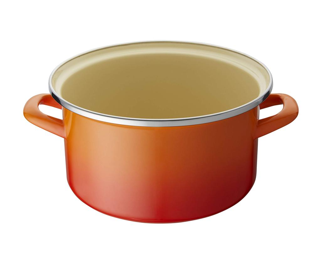 Le Creuset EOS Casserole, 20cm, Orange, Cast Iron, Enamel, Gas/Induction Compatible [Official Japanese Product]