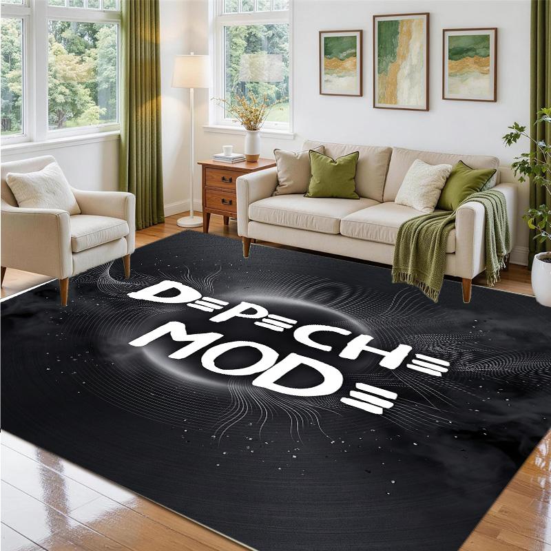 Depeche Mode Design Crystal Velvet Rug Soft Decorative Mat for Bedroom Entrance
