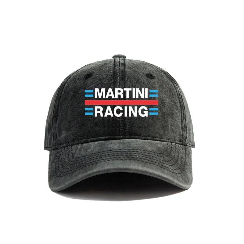 Martini Racing Baseball Caps Distressed Hats Cap Men Women Retro Outdoor Summer Adjustable Dad Hats