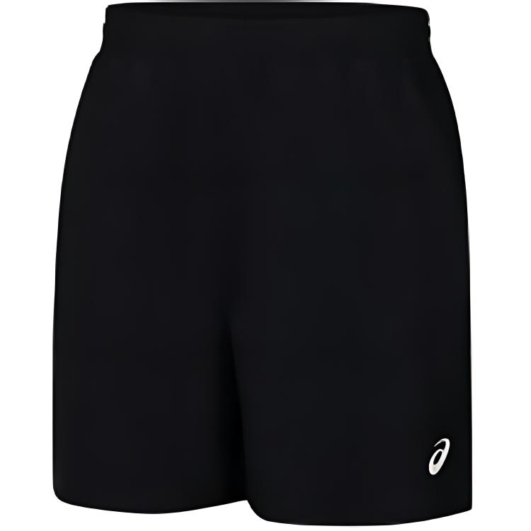 Asics Solid Color Mid-Rise Straight-Leg Sports Shorts Men shorts Black 2031E118-001
