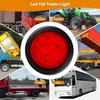 4Pcs 4" Round Led Trailer Lights Kit Red 12 LED Boat Marker Lights Brake Lights Stop Turn Side Utility Tail Lights Waterproof Hitch Light For Truck