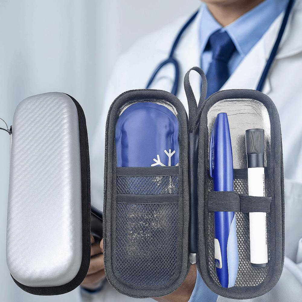 Thermal-Insulated Thermal Insulated Pocket PU Insulin Cooler Insulin Cooling Bag  OffIice