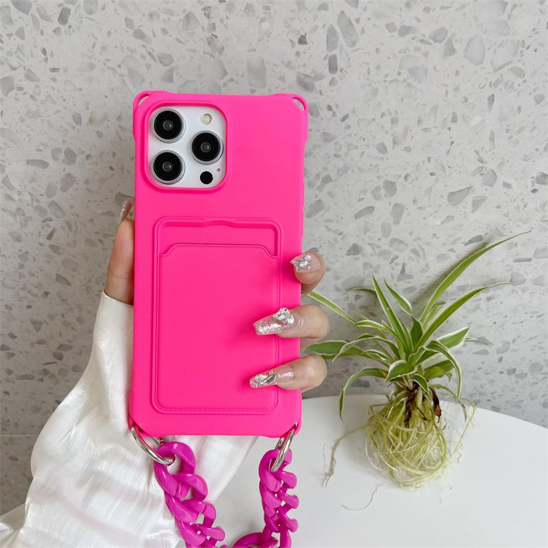 

Wrist Strap Shockproof Silicone Soft Phone Case For iPhone 17 Air 16E 15 14 Plus 13 12 Mini 11 Pro Max XR XS Card Holder Cover iPhone 15 Pro Max рожевий червоний колір