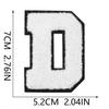 White 7Cm English Letter Embroidery Cloth Sticker Computer Embroidery Label Clothing Accessories Decorative Embroidery Sticker Ironing Stamp
