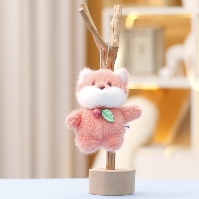 Cute Rabbit Keychain Cartoon Deer Duck Panda Child Backpack Plush Doll Pendant
