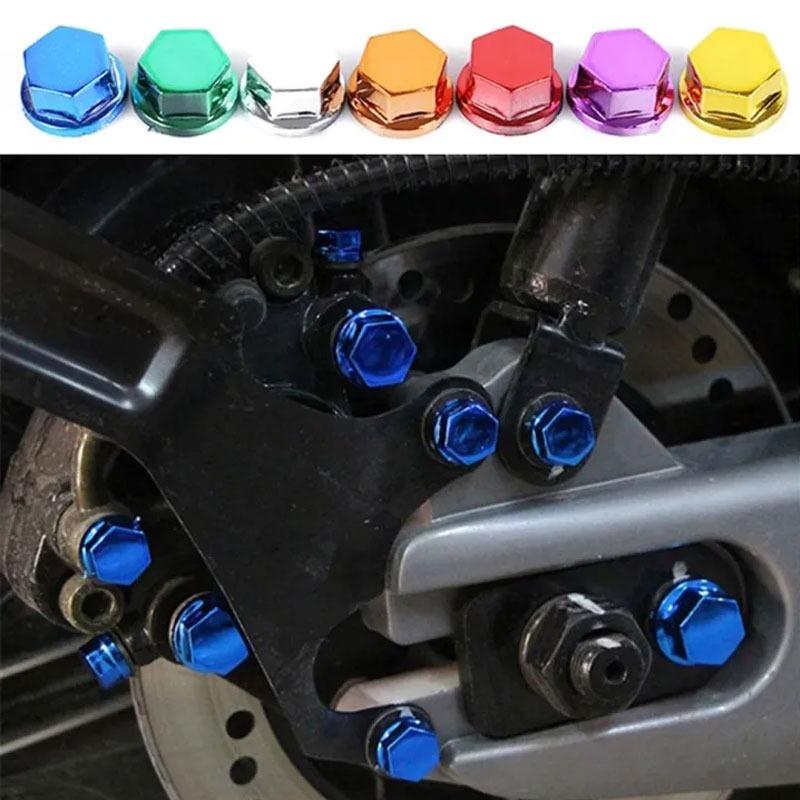 30PCS/Set Motorcycle Head Screw Cover Nut Cap Cover Decorative Modification Parts Accessoriesfor Yamaha/ Kawasaki/ Honda Moto