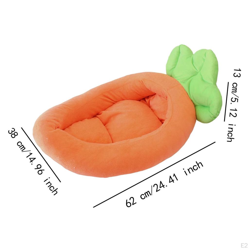 Dog Bed Cat Carrot Shape Breathable Machine Washable,Comfortable,for Small To Medium Pets Soft
