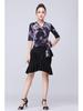 Women's Latin Dance Practice Skirt - Adult Ruffle Hem Performance Wear