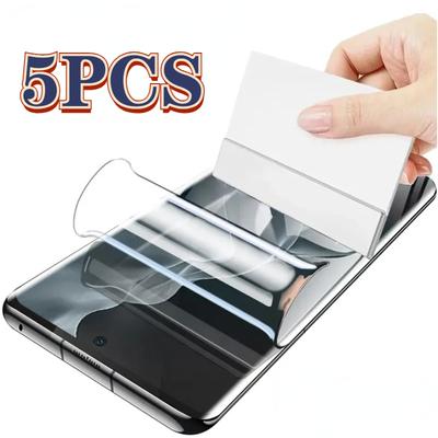 5 Stück weiche TPU-Displayschutzfolien für Samsung Galaxy S23 FE Handy-Hydrogel-Folie, kratzfeste Vorderabdeckungen, Schutzfolie