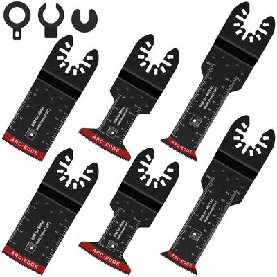 Set Bi-Metal Oscillating Saw Blades Cutter Universal Arc Edge Oscillating Multitool Blades Extra-Long Saw Blades For Wood Metal