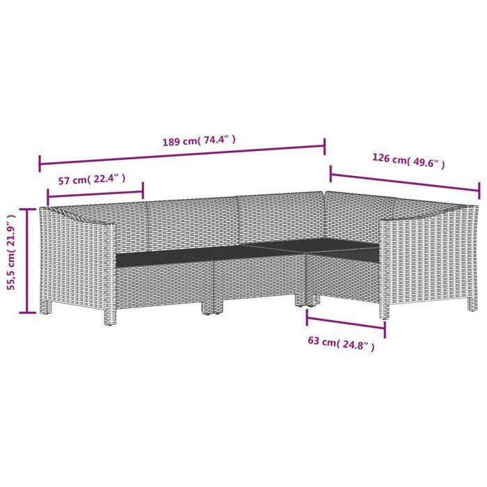VidaXL Garden Lounge Set with Cushions 7 Pcs, Patio Furniture Set, Outdoor Furniture, Patio Sofa, Modern, 3187292