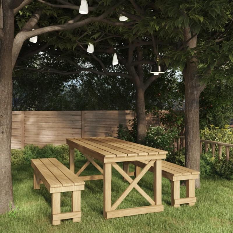 Day and Night - Day and Night Garden Dining Set 3 Pieces Impregnated Pine Wood