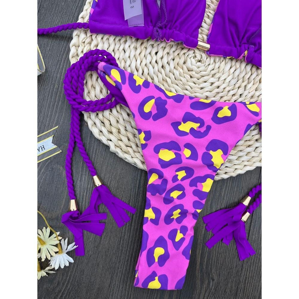 Bikini Sexy a Stampa Leopardo Costume da Bagno per Donna Costumi da Bagno Bikini Due Pezzi Beachwear 2023 Nuovo Costume da Bagno