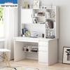 Modern Computer Desk with Bookshelf & Storage for Home, Office, Bedroom & Study Room