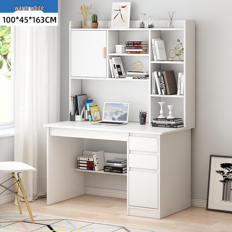 Modern Computer Desk with Bookshelf & Storage for Home, Office, Bedroom & Study Room