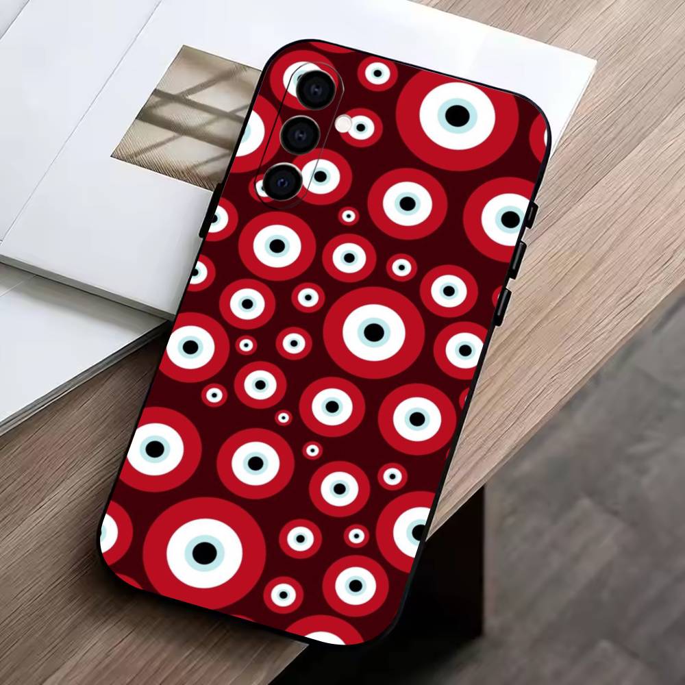 

B-Blue E-Eyes Phone Case For Samsung Galaxy A73,A72,A71,A70,A53,A52,A51,Others Soft Black Cover Samsung a12