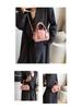 Women's 2025 Spring/Summer Textured Shell Bowling Bag - Versatile Crossbody Handbag