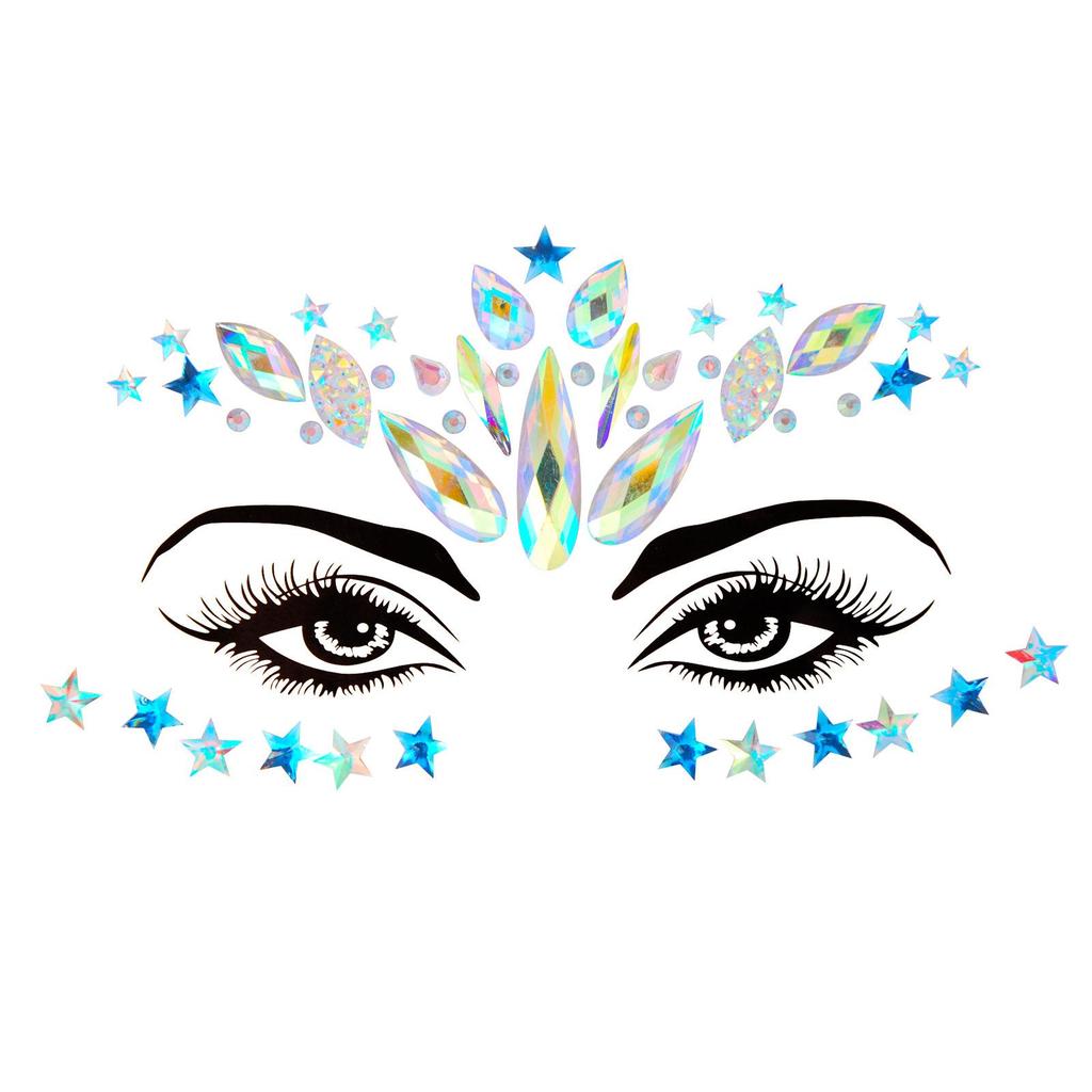Crystal Tattoo Sticker Glitter Eyeliner Eyebrow Makeup Face Eyes Diamond Temporary Tattoo Rock Rhinestone 3D Eyeliner Stickers