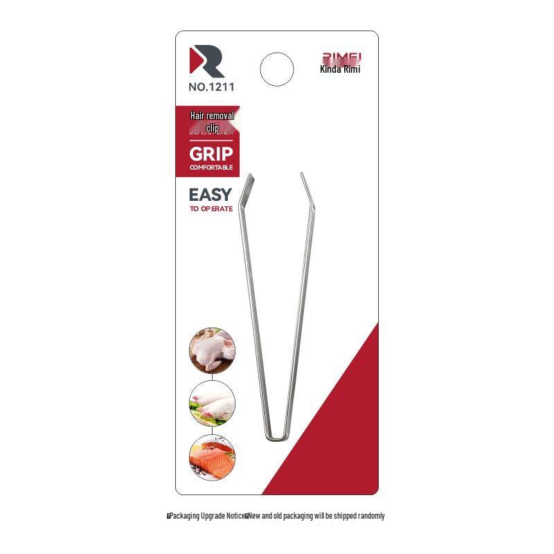 Edelstahlpinzette für Hühner-, Entenfedern & Fischgrätenentfernung - Stil 1211 Küchenwerkzeug