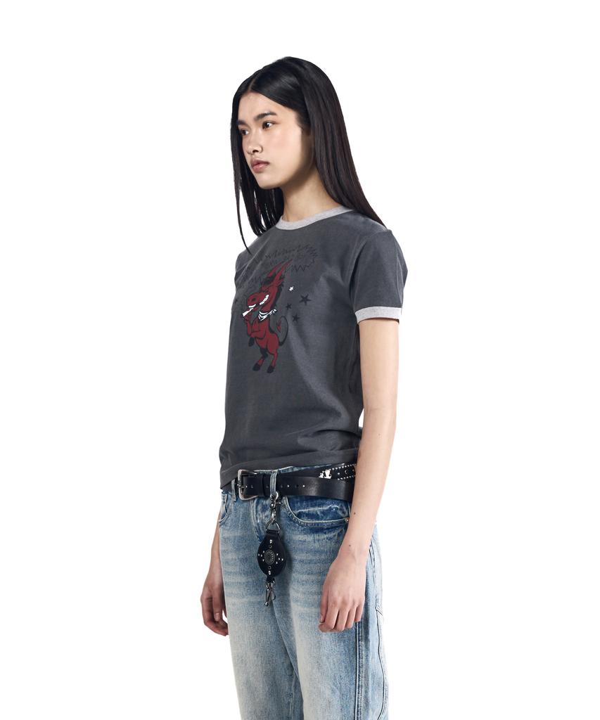 AAKAM Bad Horse Ringer Top (Dark Gray)