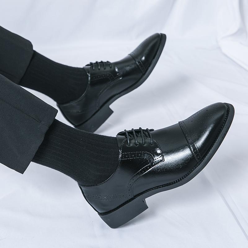 Fashion WAERTA Brand New Men 38-46 Men's Flat Shoes Business Formal Leather Shoes Man British Luxury Quality Casual Wedding Suit Shoes